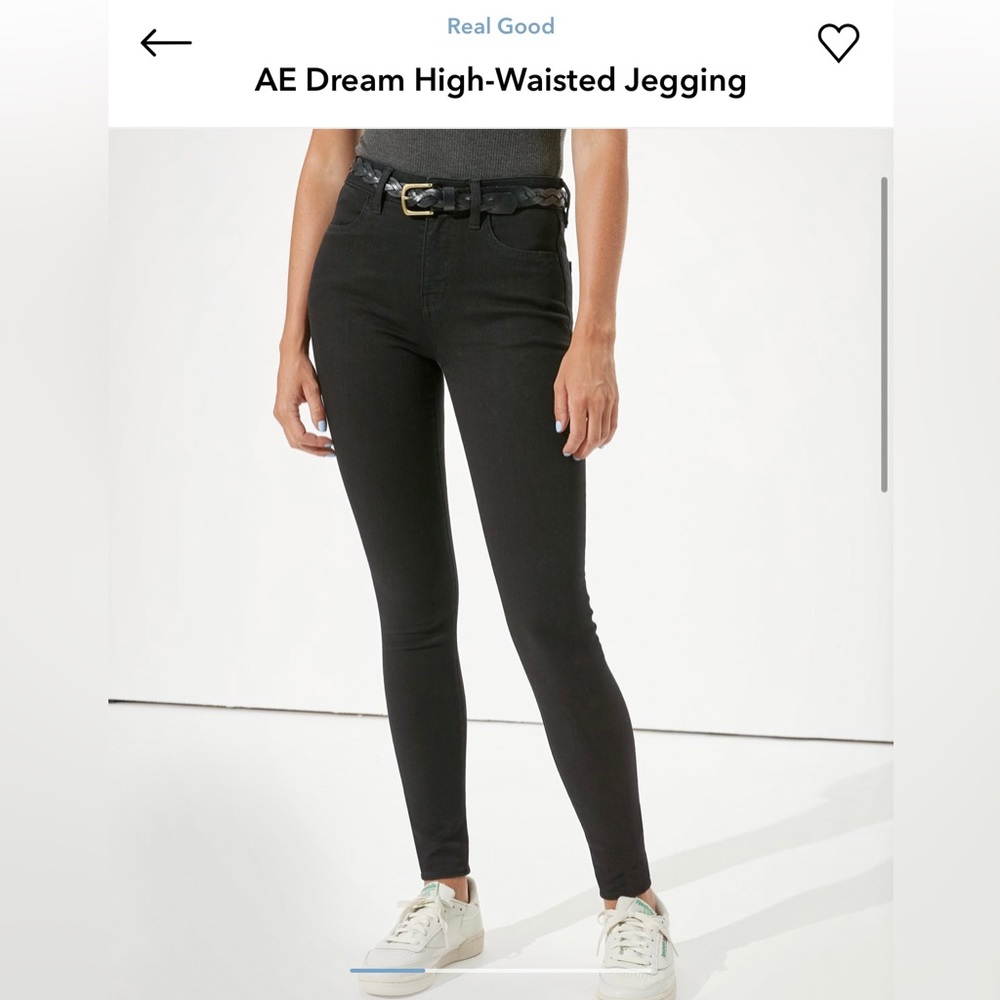 AE The Dream Jean Super Hi-Rise Jegging Onyx Black Size 4 Regular